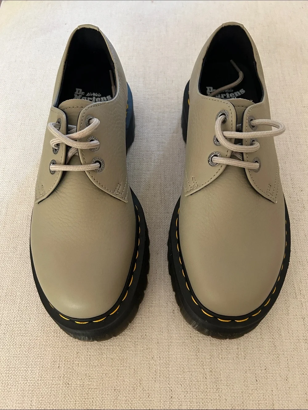 Dr Martens 1461 Quad II Pisa Platform Shoes Warm Stone l, Size 9, NWOB